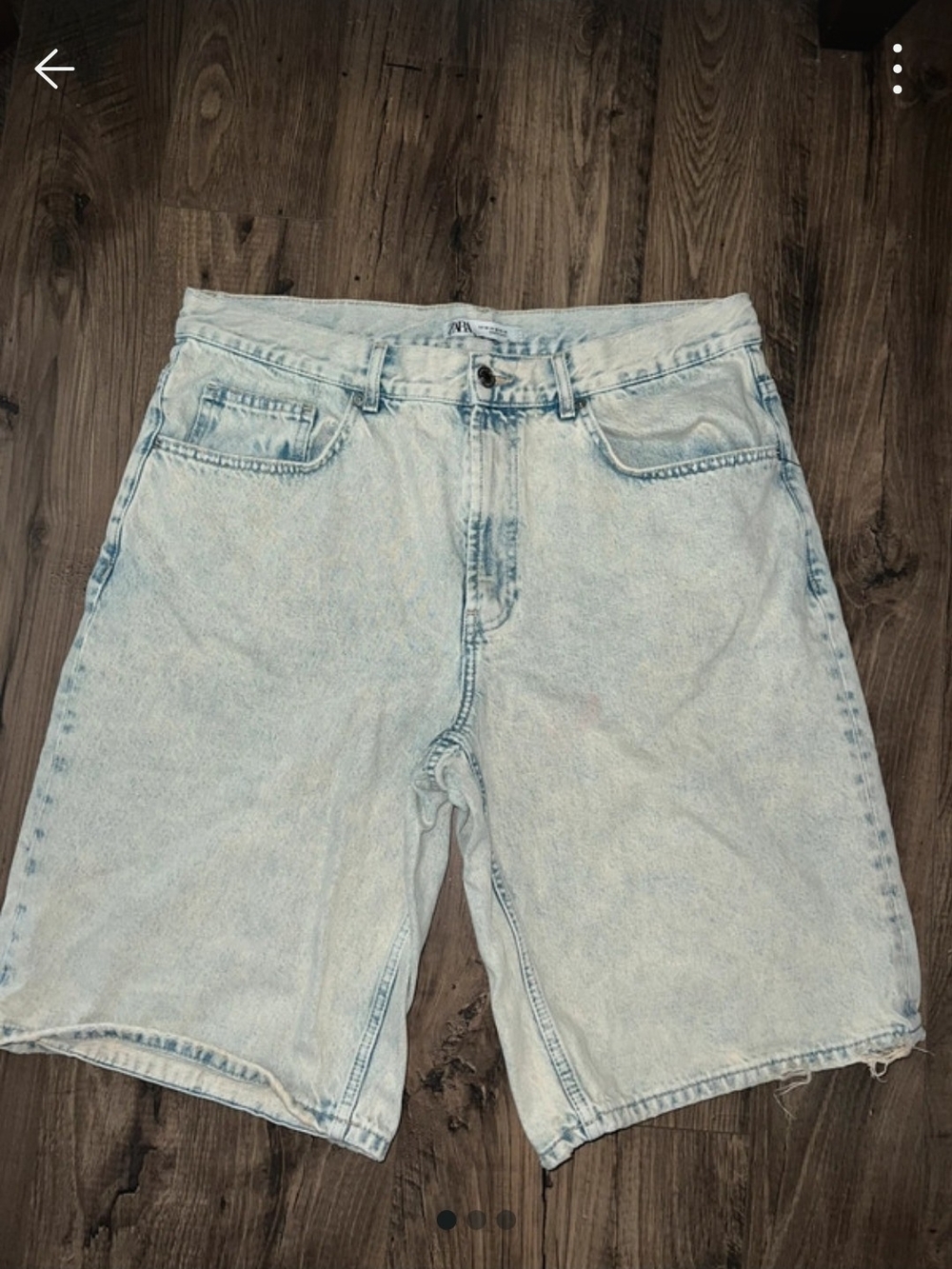 Zara Pale Blue Denim Jean Shorts
